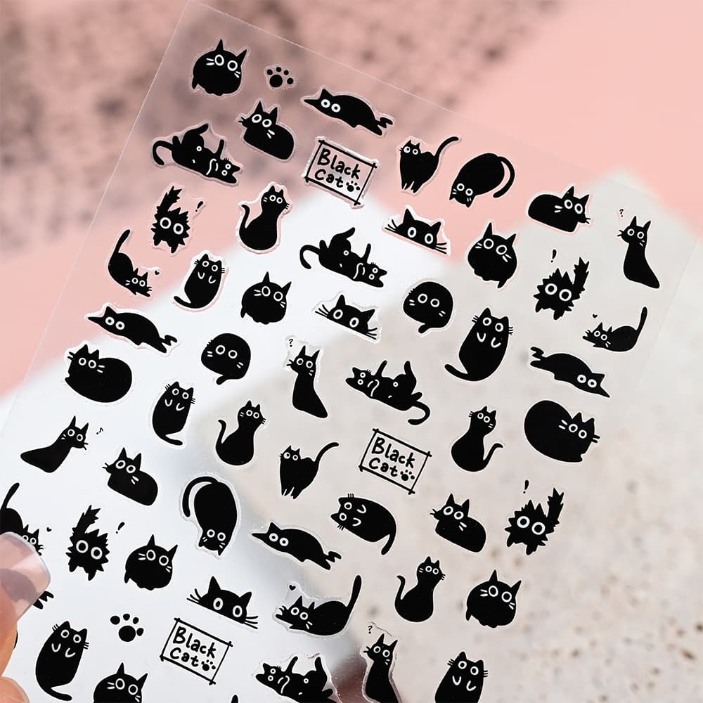 (Cross-border trading), nail stickers, cartoon fake nails, black rabbit for nails, new collection, pet 3