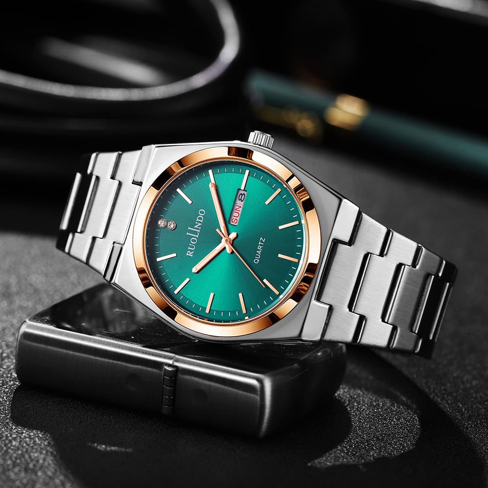 Quartz calendar, men's watch, swiss watch stainless steel, high-quality style 3