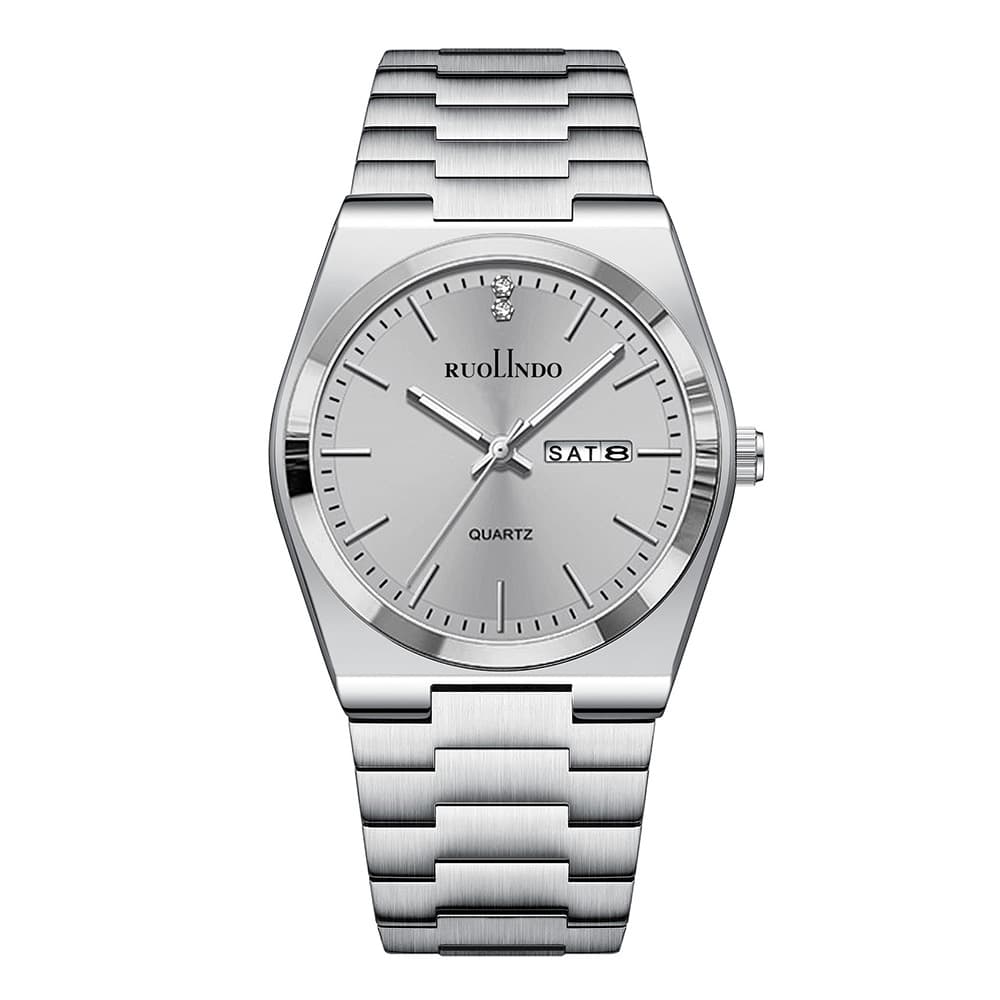RUOLINDO (Wholesale), men's watch, quartz calendar, swiss watch stainless steel 3