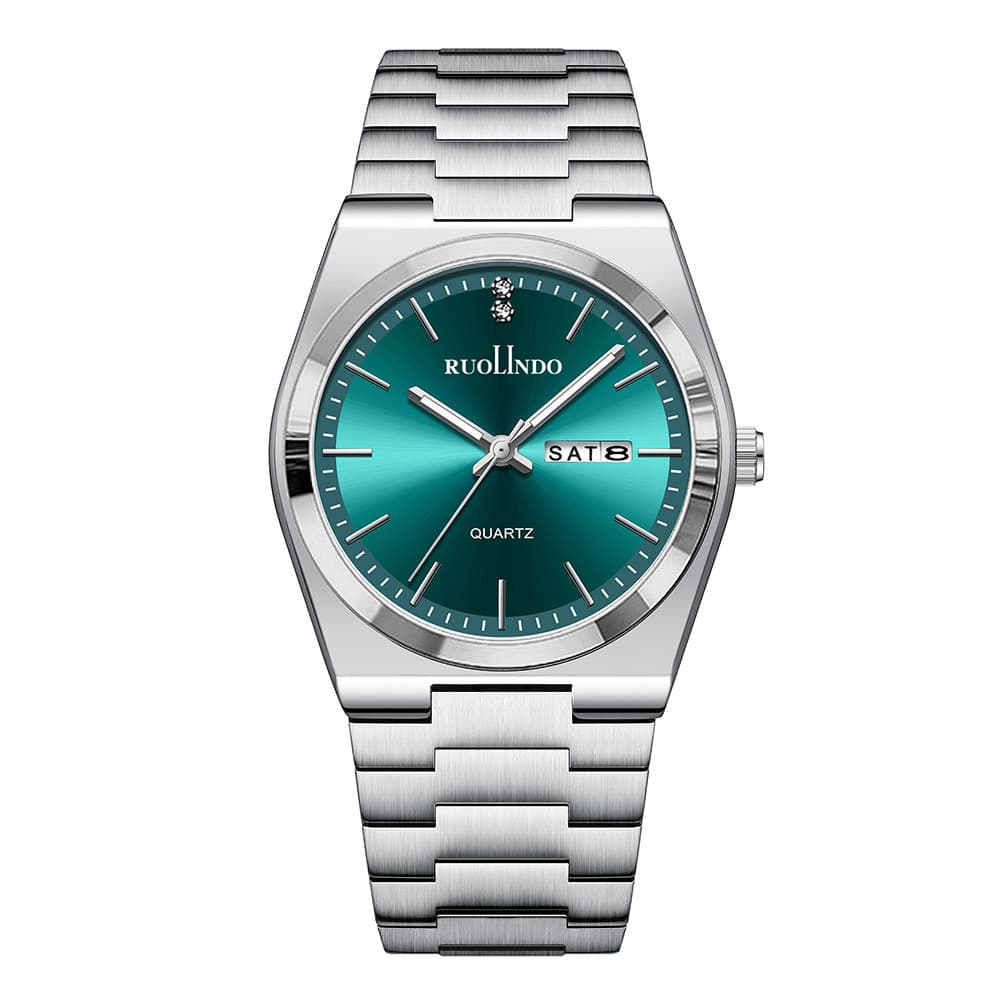 RUOLINDO (Wholesale), men's watch, quartz calendar, swiss watch stainless steel 5