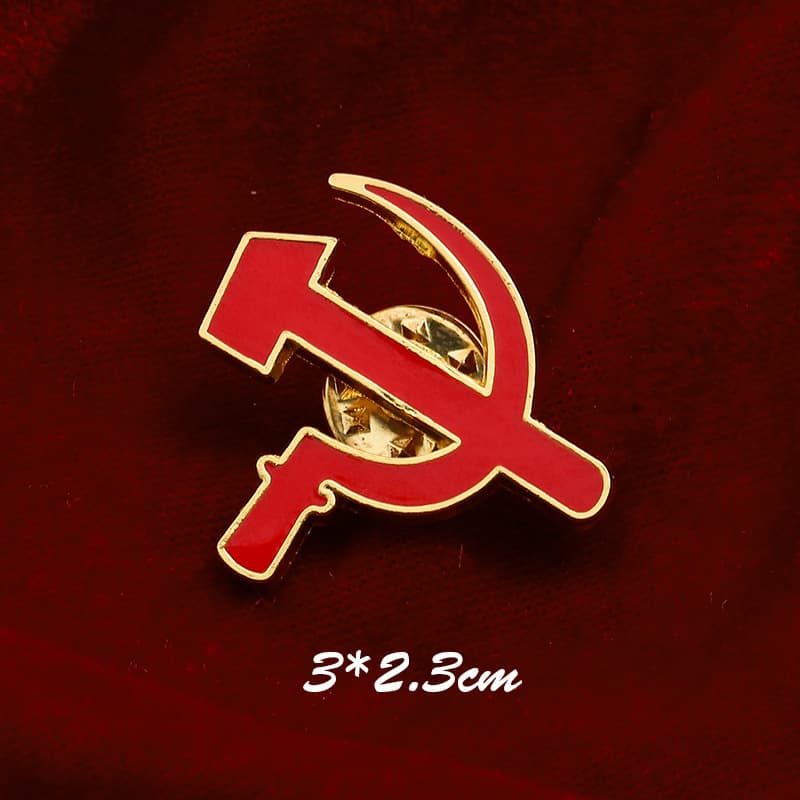 Russian Double-Headed Eagle Badge Soviet Sickle and Hammer Medal of the Patriotic First Class Red Five-Pointed Star Metal Brooch Trend 3
