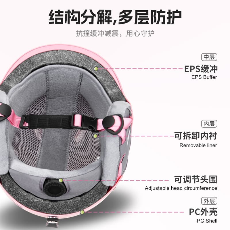 Fresh ski keep warm helmet for children and adults, windproof protective gear 3