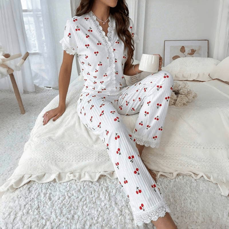 (Cross-border trading), pijama, trousers, European style, with short sleeve 2