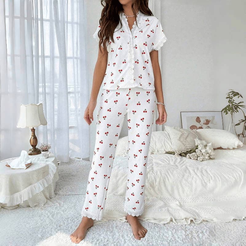 (Cross-border trading), pijama, trousers, European style, with short sleeve 3