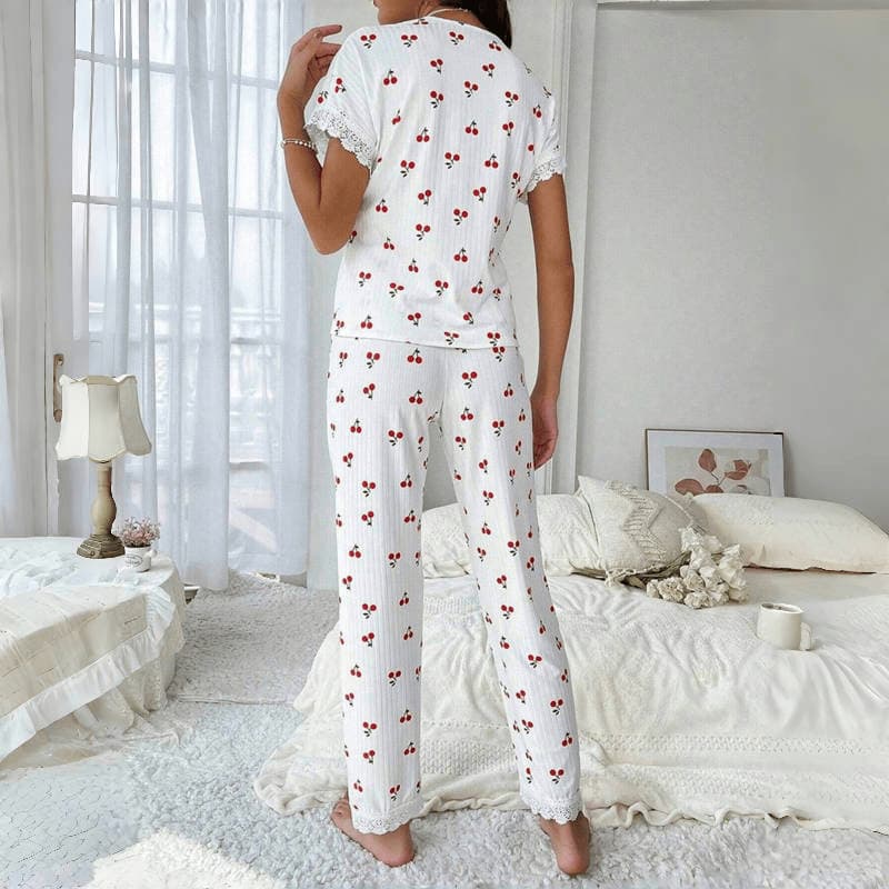 (Cross-border trading), pijama, trousers, European style, with short sleeve 4