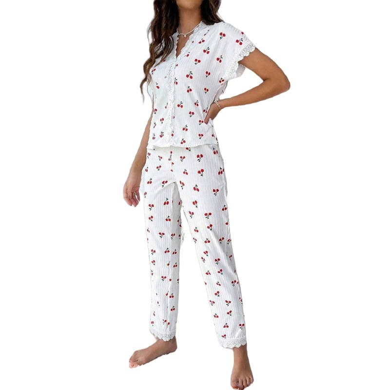 (Cross-border trading), pijama, trousers, European style, with short sleeve 5