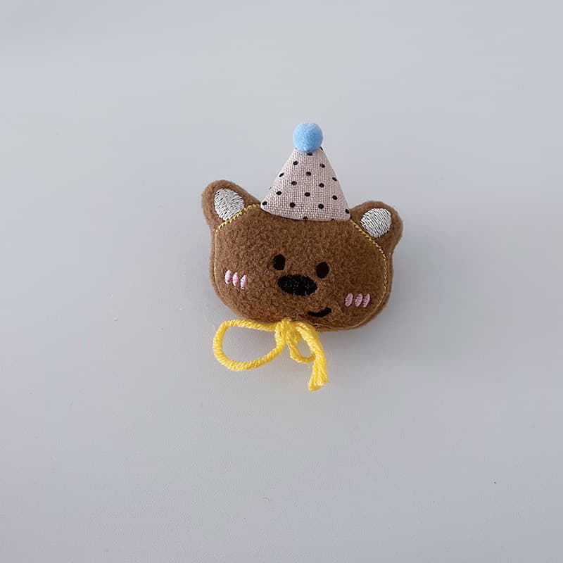 Cute cartoon plush demi-season brooch, hair accessory, doll 5