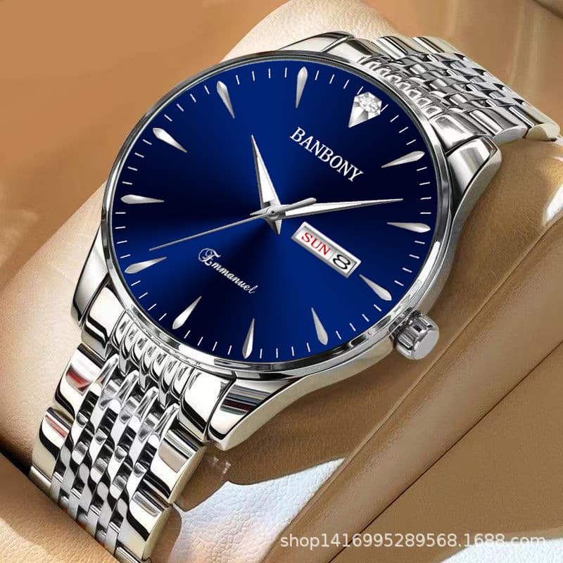 Pinduoduo, men's watch, waterproof calendar, simple and elegant design, (Physicals)