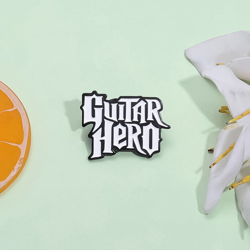 New foreign trade product "GUITAR HERO" film and television peripheral commemorative medals with interesting English letter shape metal chest ornaments 3