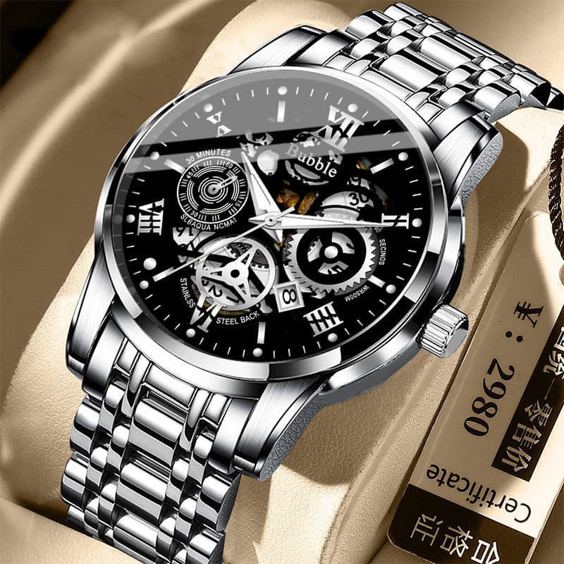 Retro high quality fashionable quartz swiss watch, fully automatic, quartz mechanism, fall protection 3