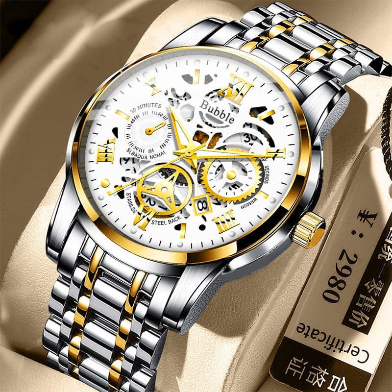 Retro high quality fashionable quartz swiss watch, fully automatic, quartz mechanism, fall protection 4