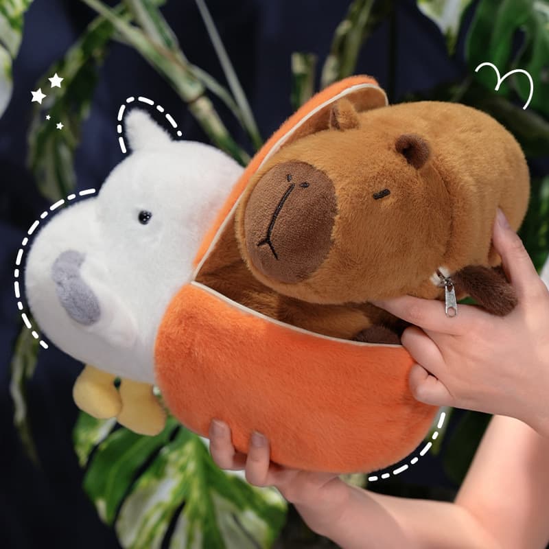 (Wholesale), double-sided funny brown plush doll 2