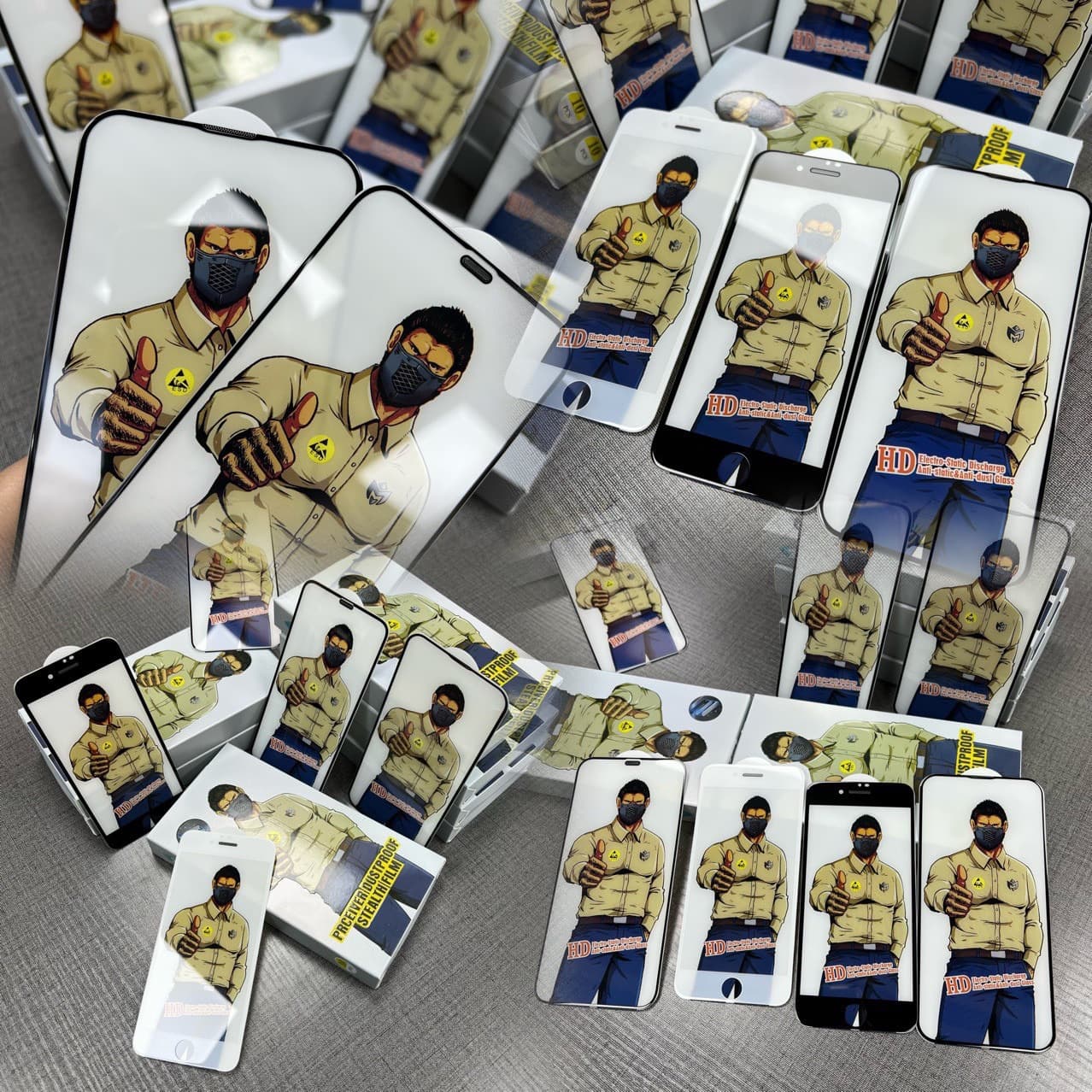 Gorilla tempered film is suitable for Apple 15 anti-peep iPhone 14 frosted anti-fingerprint 13 dustproof net 12 glass film 3