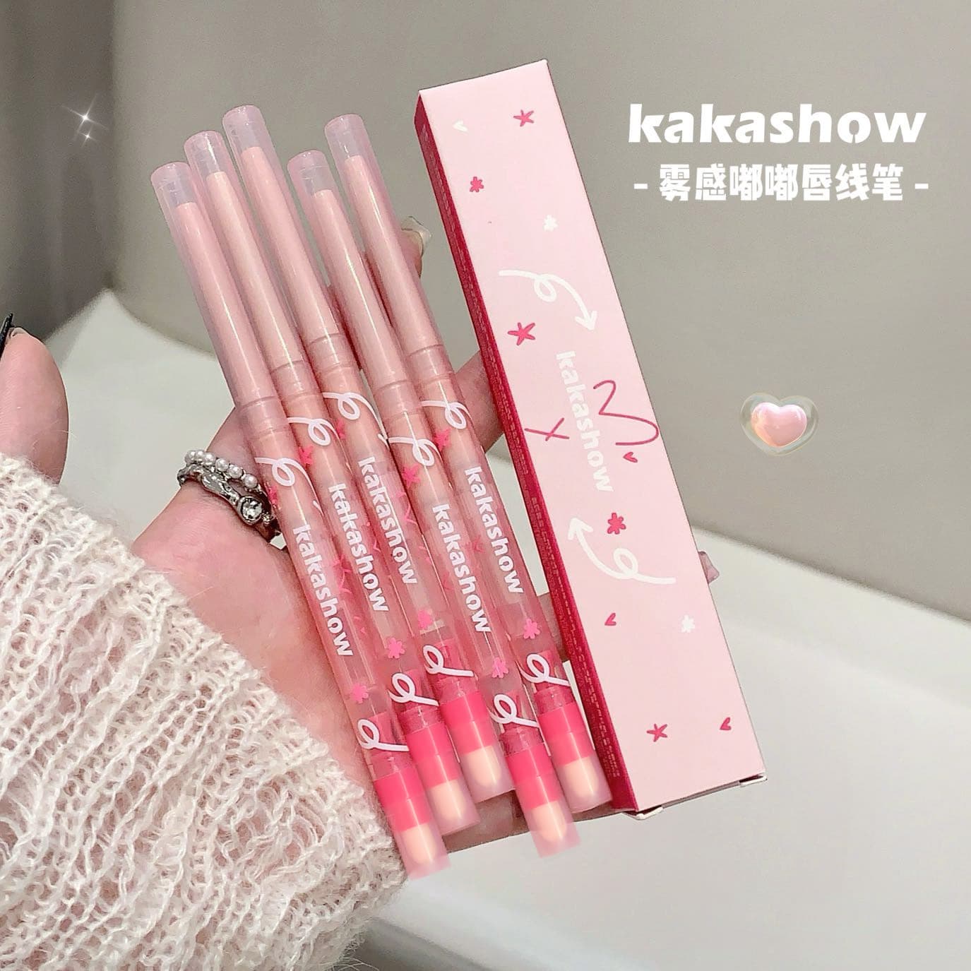 kakashow Matte lip pencil, sharpener, plump lips effect, translucent shading, contouring 3