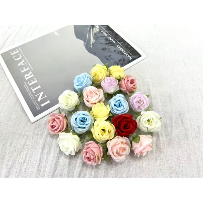 Simulated flower head wedding rose home decoration diy handmade hairpin headdress production decoration 2