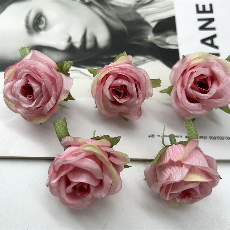 Simulated flower head wedding rose home decoration diy handmade hairpin headdress production decoration 4