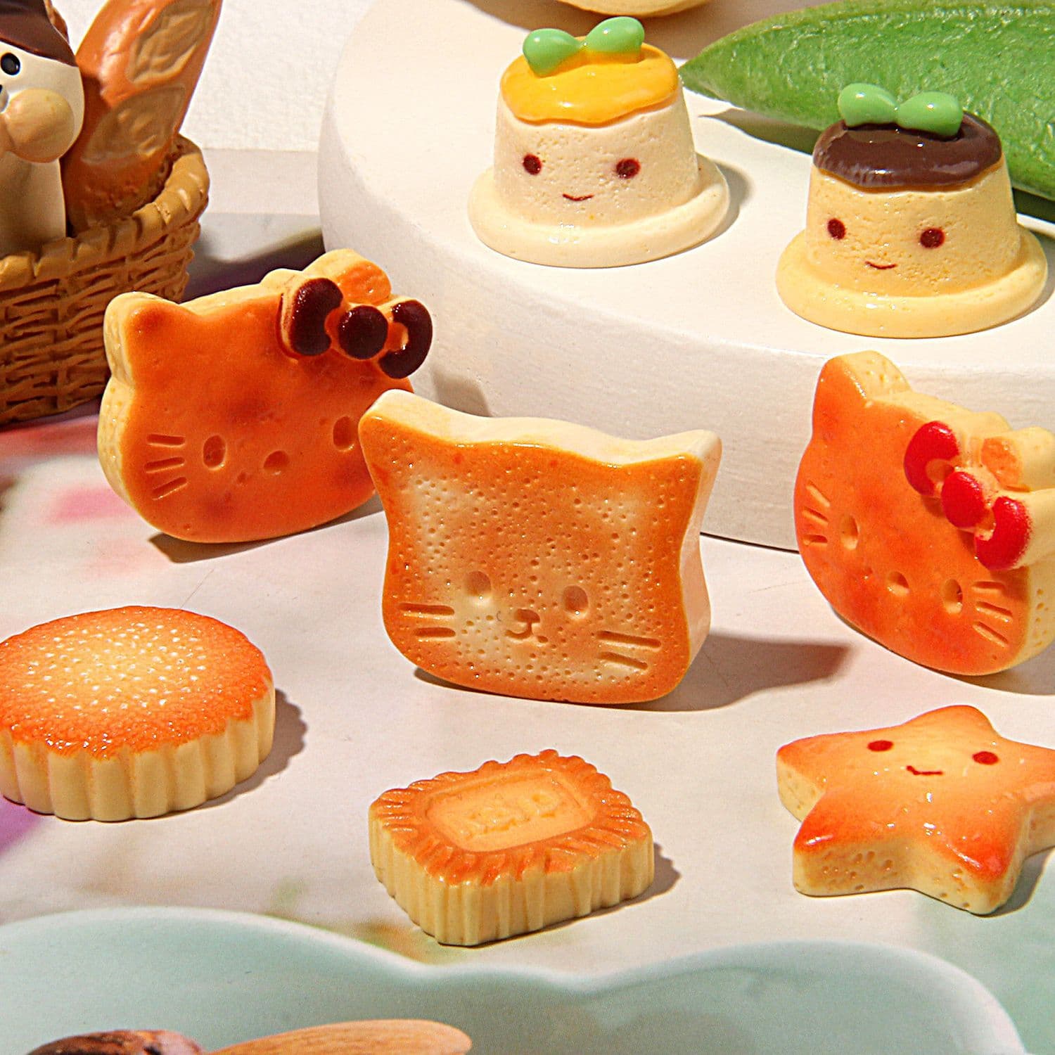 Realistic dessert food play, doll house, hairgrip, cat, DIY 3