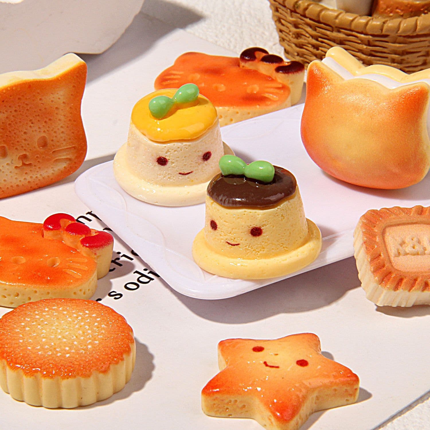 Realistic dessert food play, doll house, hairgrip, cat, DIY 4