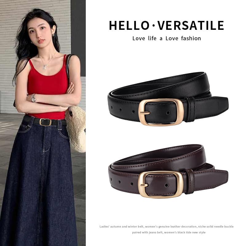 Belt, metal black jeans, women's style 4