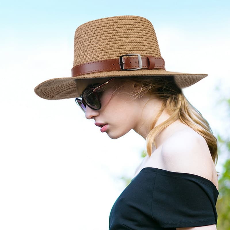 Travel summer fashionable beach sun hat pearl, flowered, European style 2