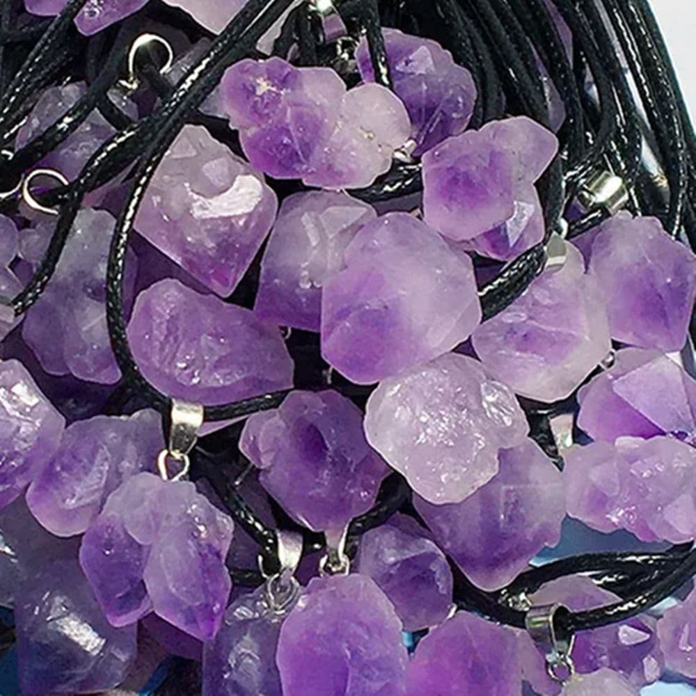 Natural water, crystal pendant with amethyst, crystal necklace, lavender natural ore, jewelry, women's style, Birthday gift 2