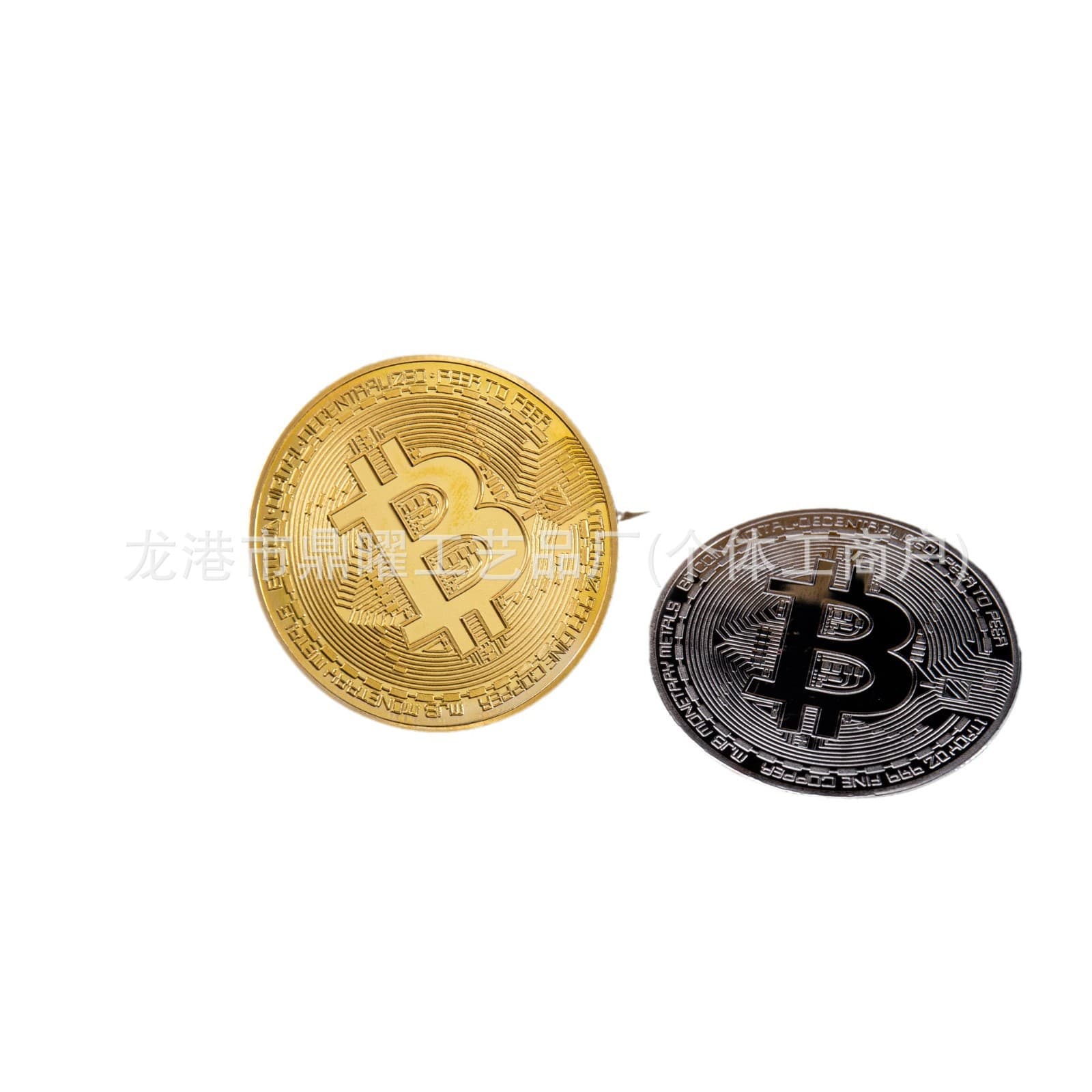 Bitcoin Bitcoin Gold and Silver Commemorative Coin Customized Metal Decision Coin Lucky Coin Virtual Coin Cross-border Trade 5