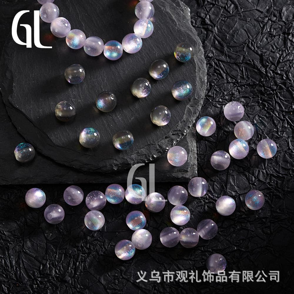 Starry sky, beads handmade, bracelet with accessories, 8/10mm, cat's eye, DIY