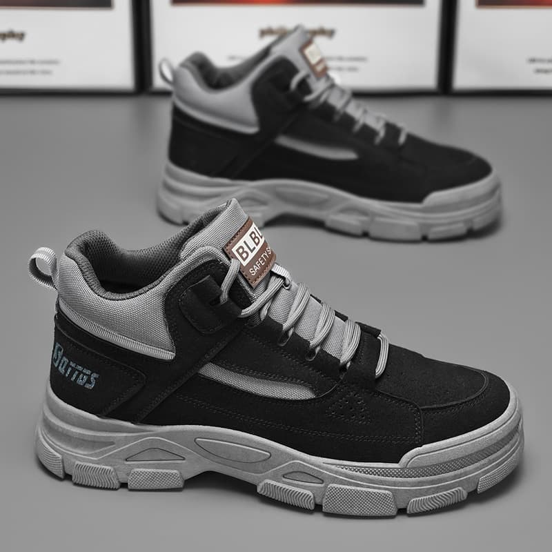 Spring men's shoes new style breathable high-top Martin boots men's versatile non-slip wear-resistant outdoor work shoes labor protection shoes for men 2
