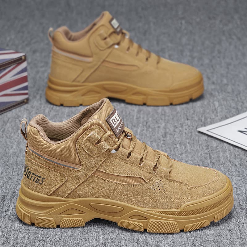 Spring men's shoes new style breathable high-top Martin boots men's versatile non-slip wear-resistant outdoor work shoes labor protection shoes for men 4