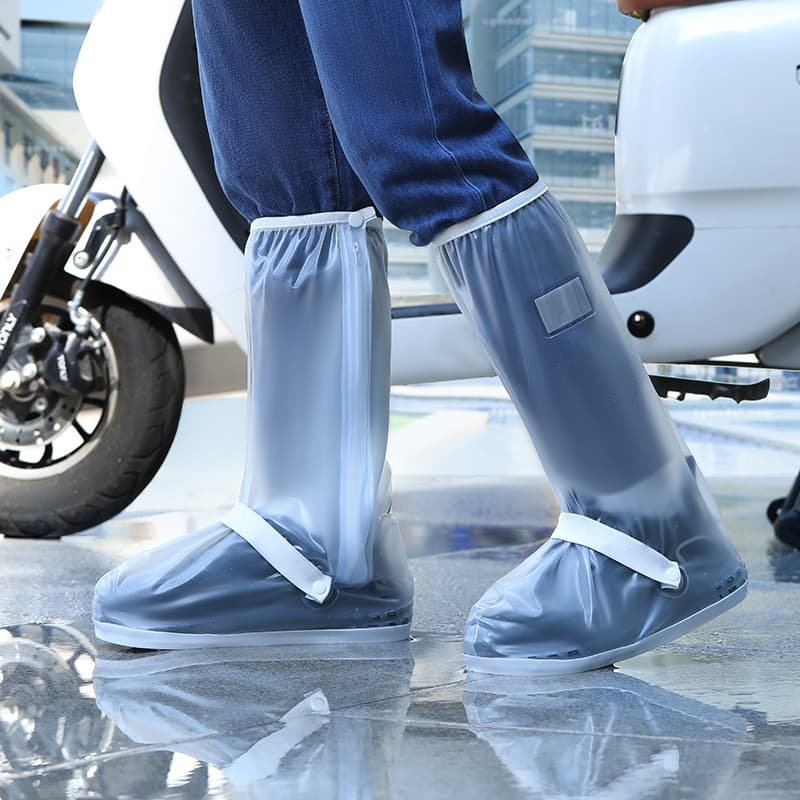 Waterproof wear-resistant shoe covers, non-slip high boots, socks, increased thickness 4