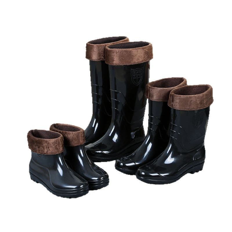 Non-slip wear-resistant high boots PVC, warm jeans, mid-length 5