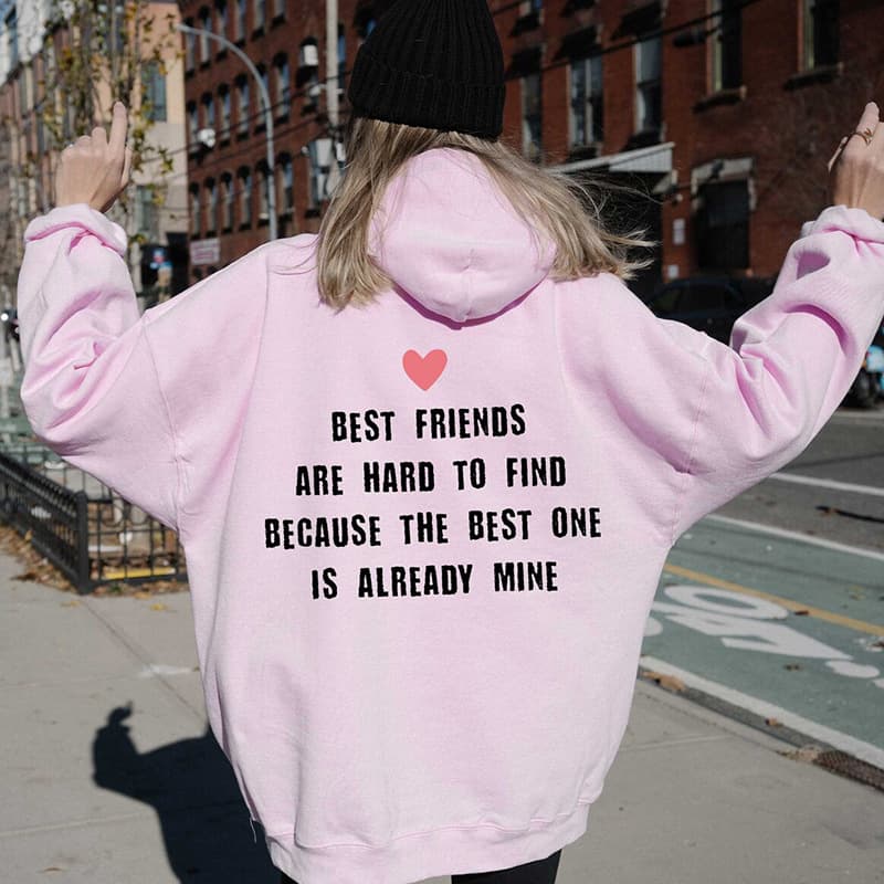 2025 is Harlow Found Funny Letter Back Print Women's Hoodie Loose Cotton Long Sleeve 2