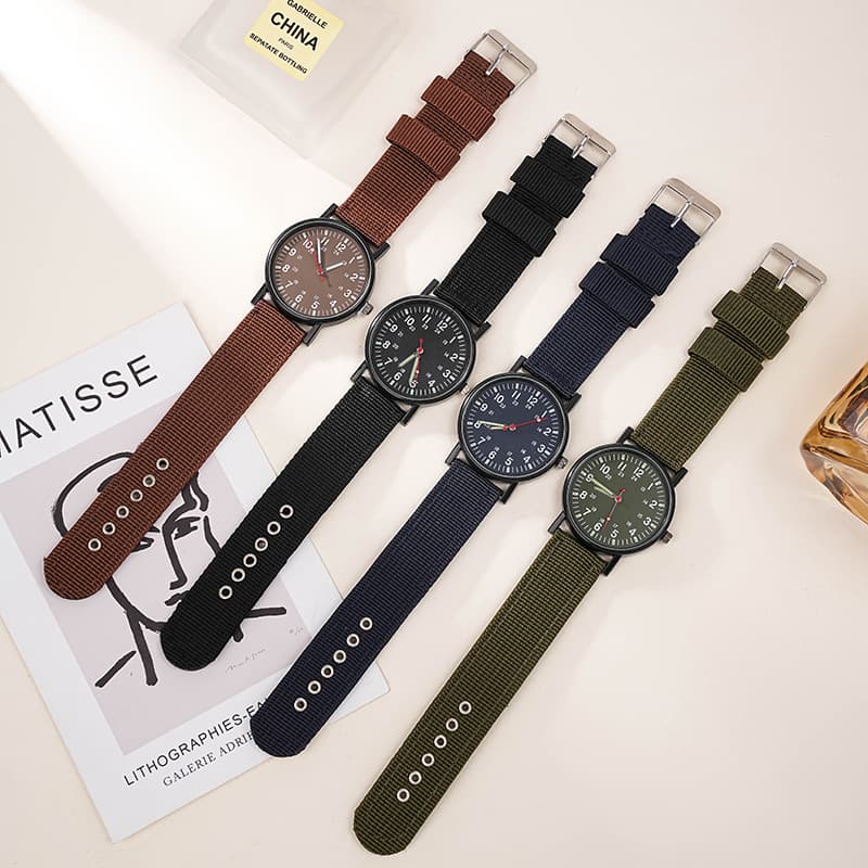 Nylon woven swiss watch for leisure, quartz watches