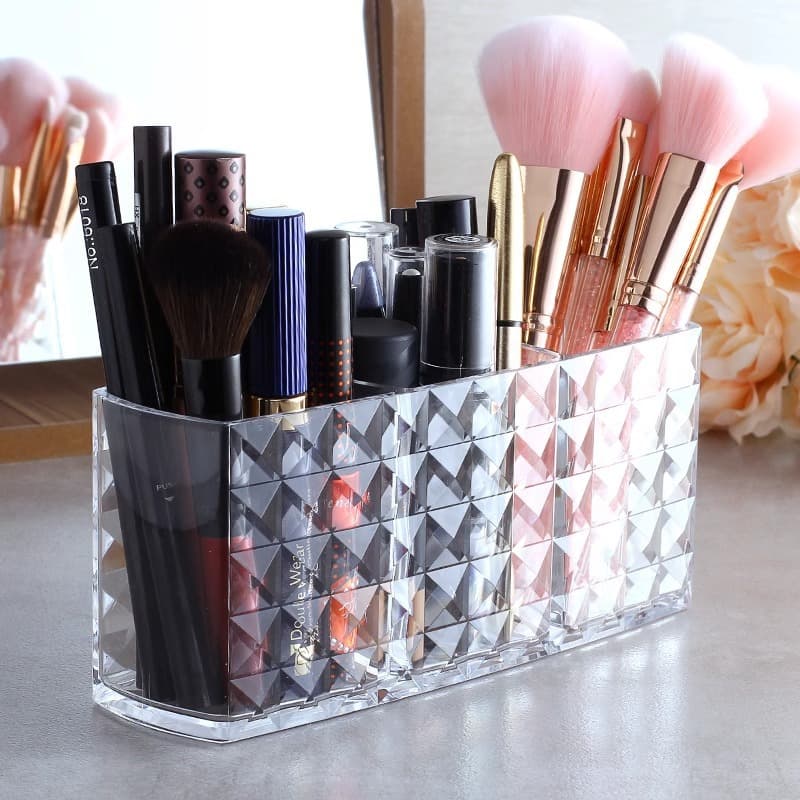 Cosmetic storage box, storage system, transparent pens holder, acrylic eyebrow pencil, brush 3