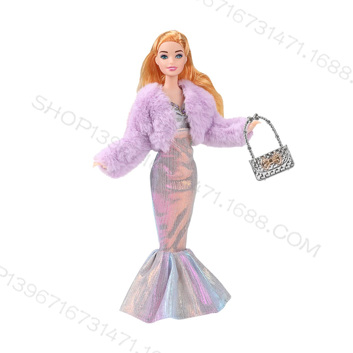 (Cross-border trading), multicoloured evening dress, children's clothing, fish tail 4