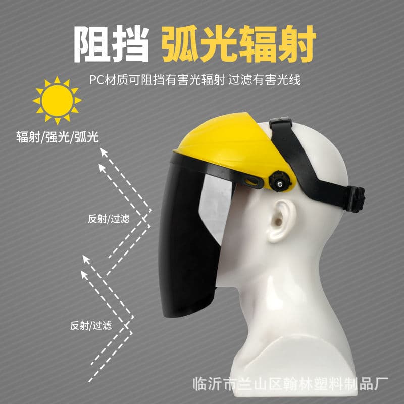 Cutting machine protective mask grinding protective gear full face safety helmet transparent head cover welding corner grinder goggles lightweight 2