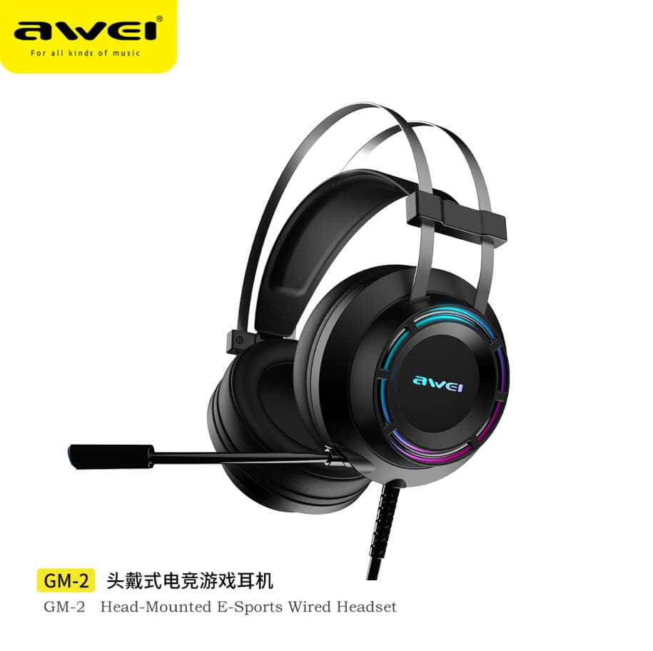 GM-1/GM-2/GM-3 Gaming Wired Headphones E-sports Wired Game Headphones 3
