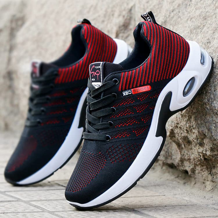(Cross-border trading), summer breathable running sneakers with shoelaces, plus size, made with flyknit technology 2