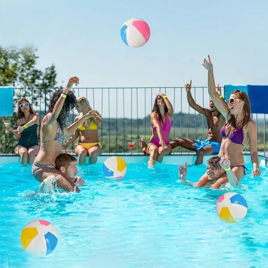 Inflatable beach travel football summer water swimming pool, toy, water polo ball play in water 4