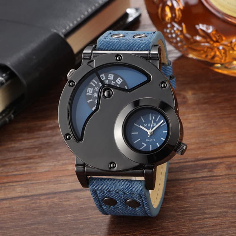 (Cross-border trading), denim travel retro watch strap, men's watch 4