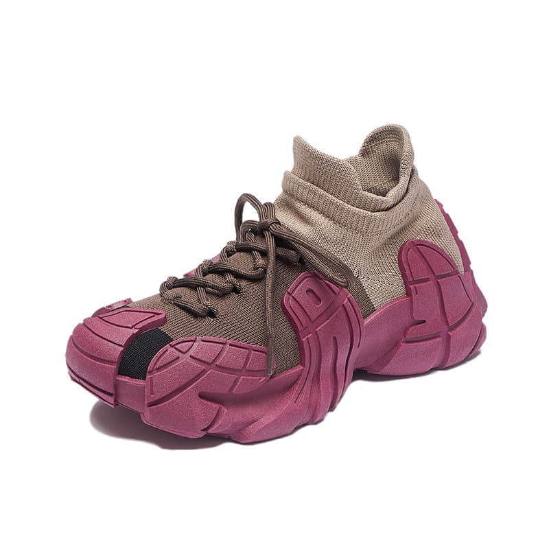 Ins Korean version of flying woven shoes 2026 spring new student sports shoes fitness running casual shoes increased TA001-1 5