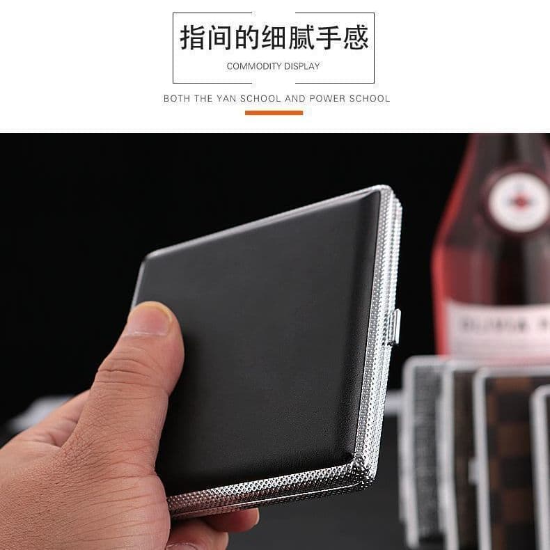 Ultra thin handheld high-end creative cigarette case, metallic color 2