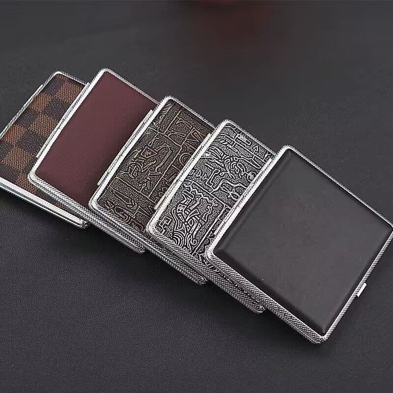 Ultra thin handheld high-end creative cigarette case, metallic color 3