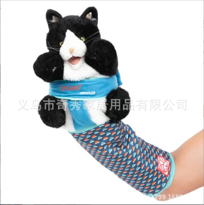 New cross-border Cats Hand Puppets Plush Animal Toys 5