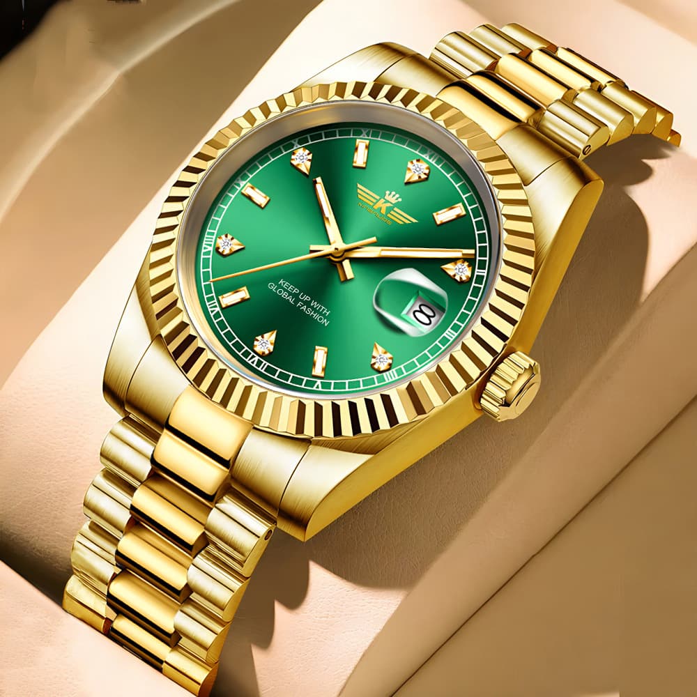(Cross-border trading), elegant steel belt, calendar, waterproof watch 3