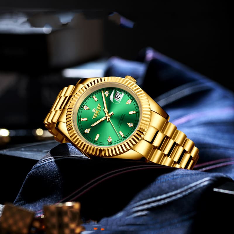 (Cross-border trading), elegant steel belt, calendar, waterproof watch 4