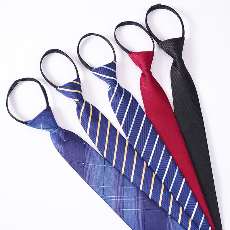Classic suit jacket with zipper, blue black tie 2