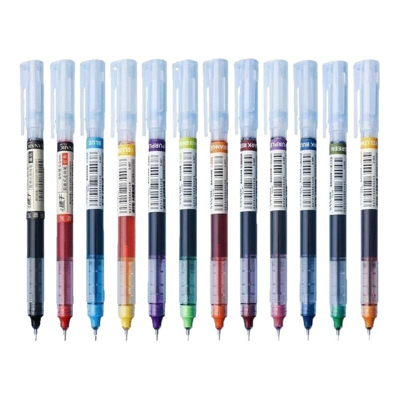Rollerball capacious multicoloured quick dry smooth rollerball pen, 12 colors, 0.5mm 5