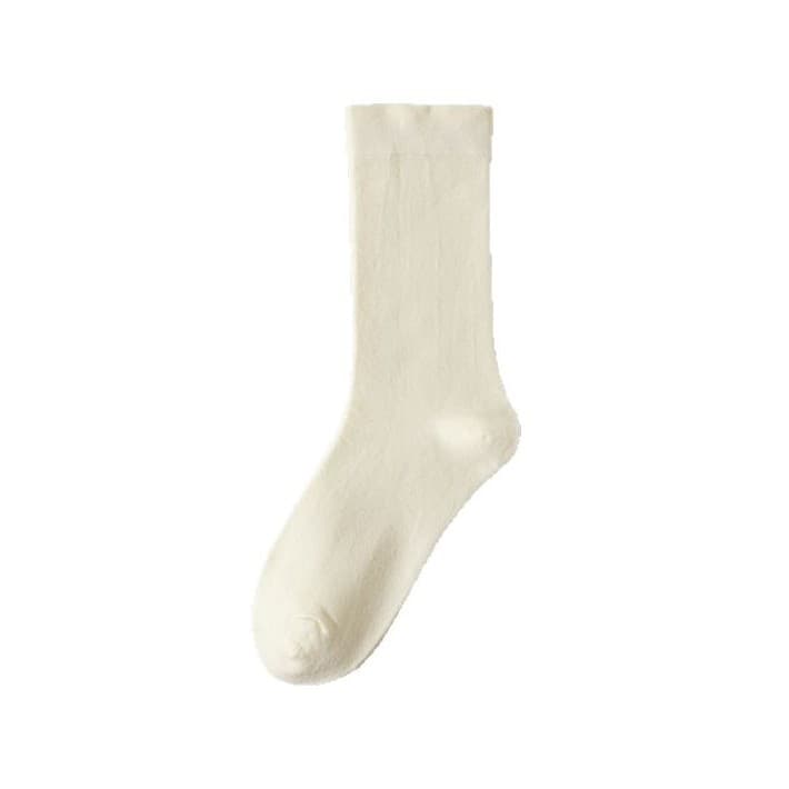 (Wholesale), cotton summer antibacterial autumn white knee socks for pregnant, mid-length 5