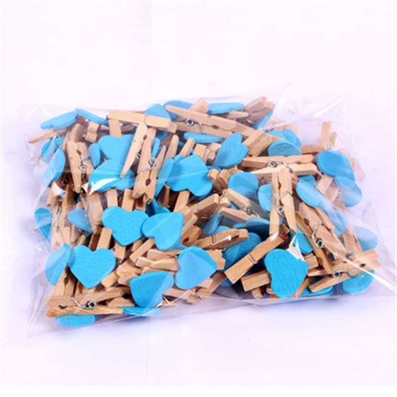 3cm photo clip colorful love small wooden clip photo home decoration crafts wooden craft ornaments 9